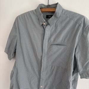 RAPHA Cycling short sleeve button Up medium biking shirt pink pocket